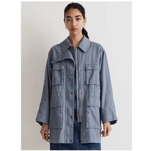 NWT Madewell oversized field jacket ~ light blue | size medium